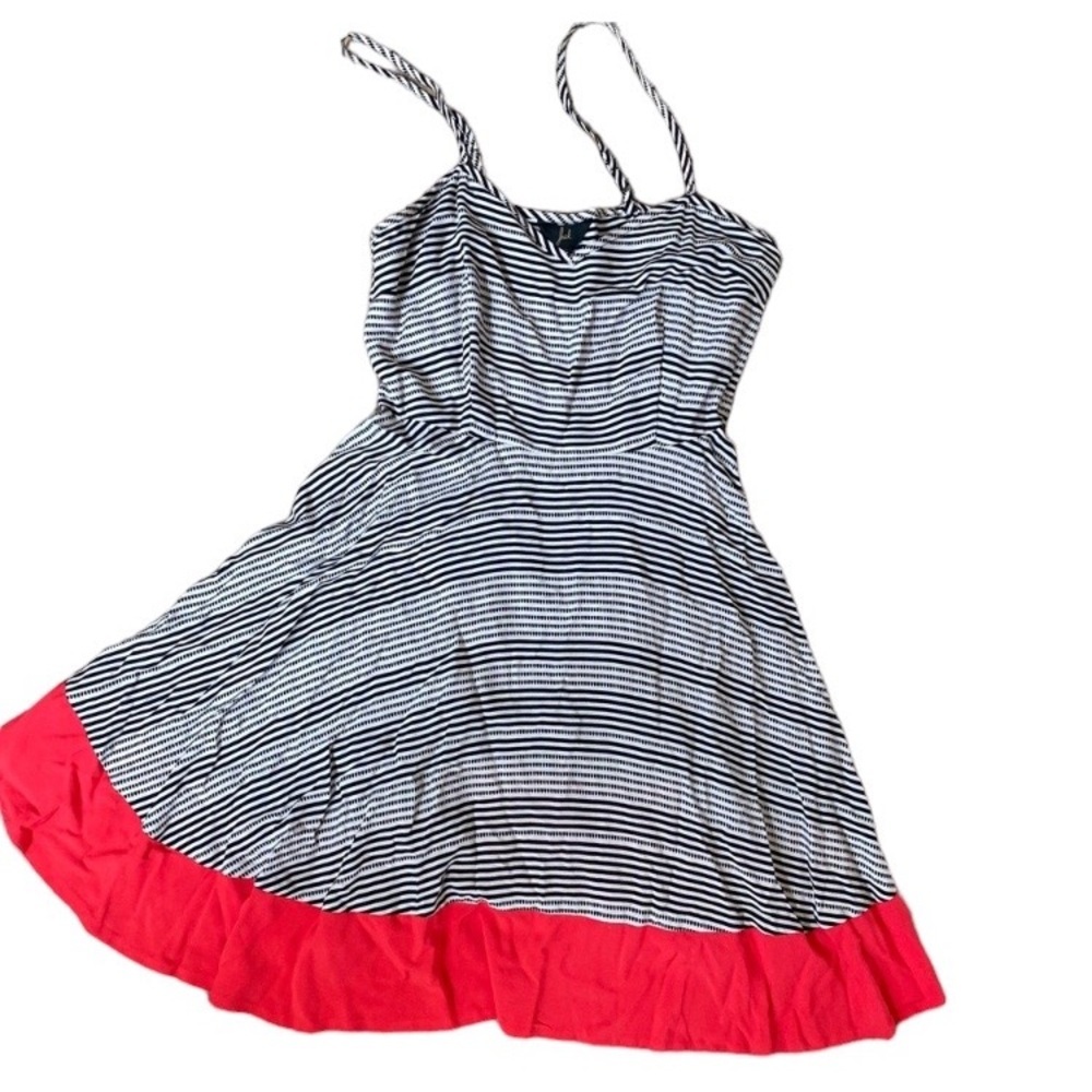 Jacks Colorblock Striped Black White Red Dress Size 8